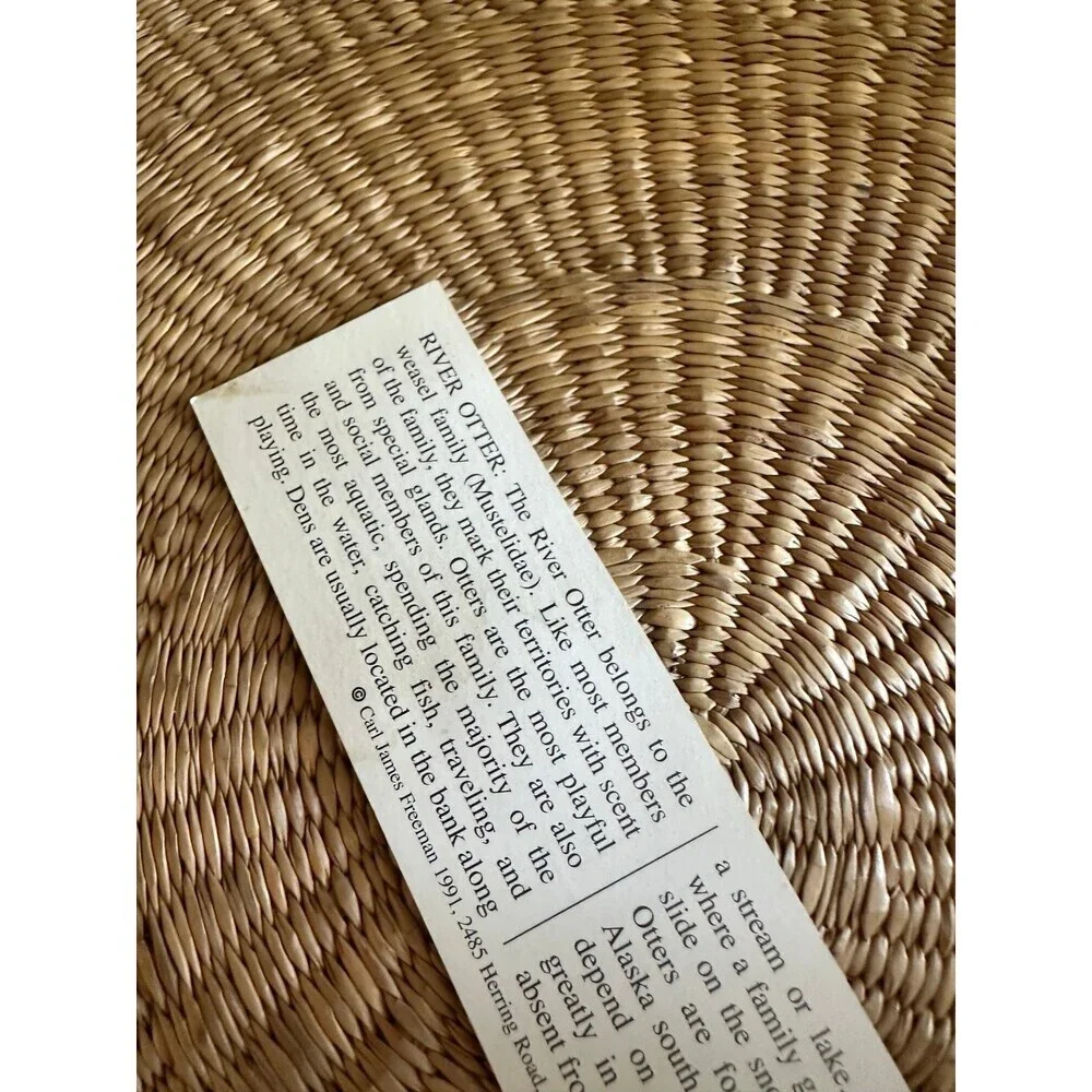 Vintage River Otter Wildlife Bookmark – Carl Freeman Nature Series